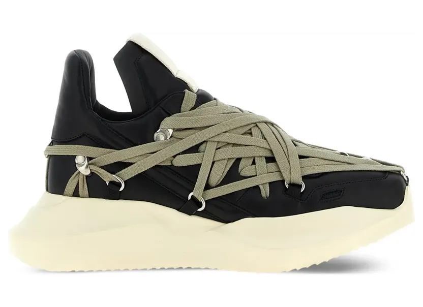 Rick Owens Megalace Geth Runner Sneakers – Schwarz (RU02E1812LCOW1)
