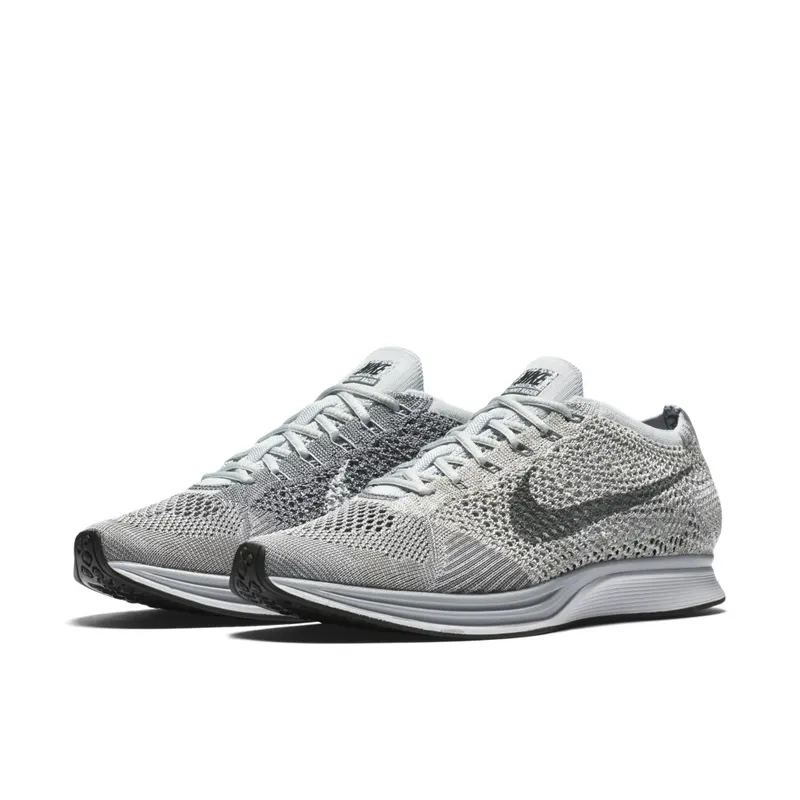 Nike Flyknit Racer Pure Platinum Pure Platinum/Cool Grey-White-Neutral Olive (862713-002)