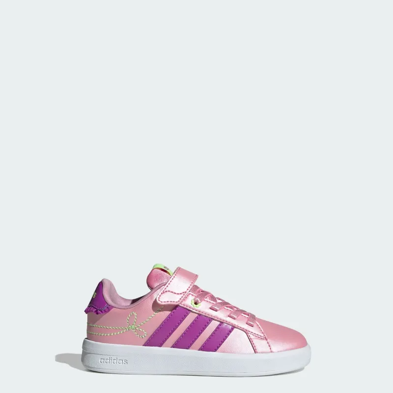 Adidas GRAND COURT 3.0 Shoes KIDS St Tropic Bloom / Purple Burst / Hi-Res Yellow (KI1755)