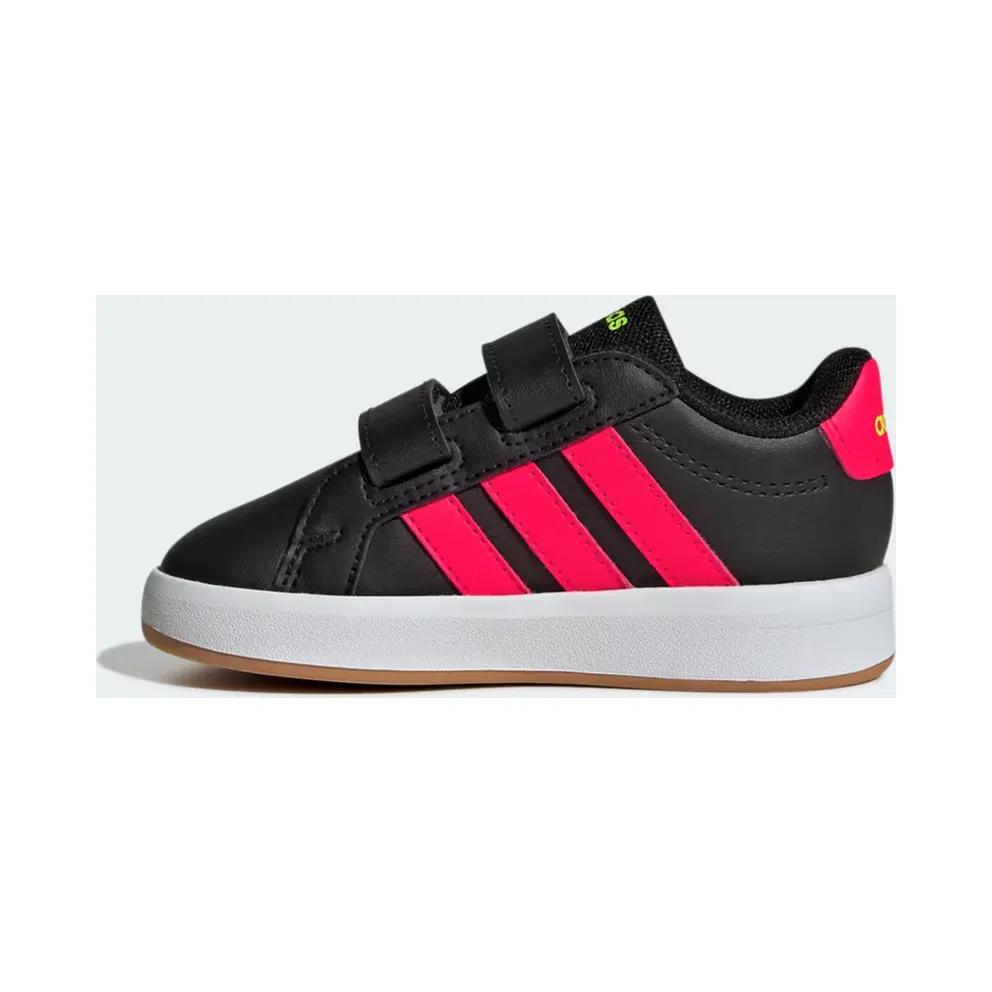 adidas Grand Court 3.0 Shoes Infants “Core Black / Lucid Red / Lucid Lemon” (JP9375)
