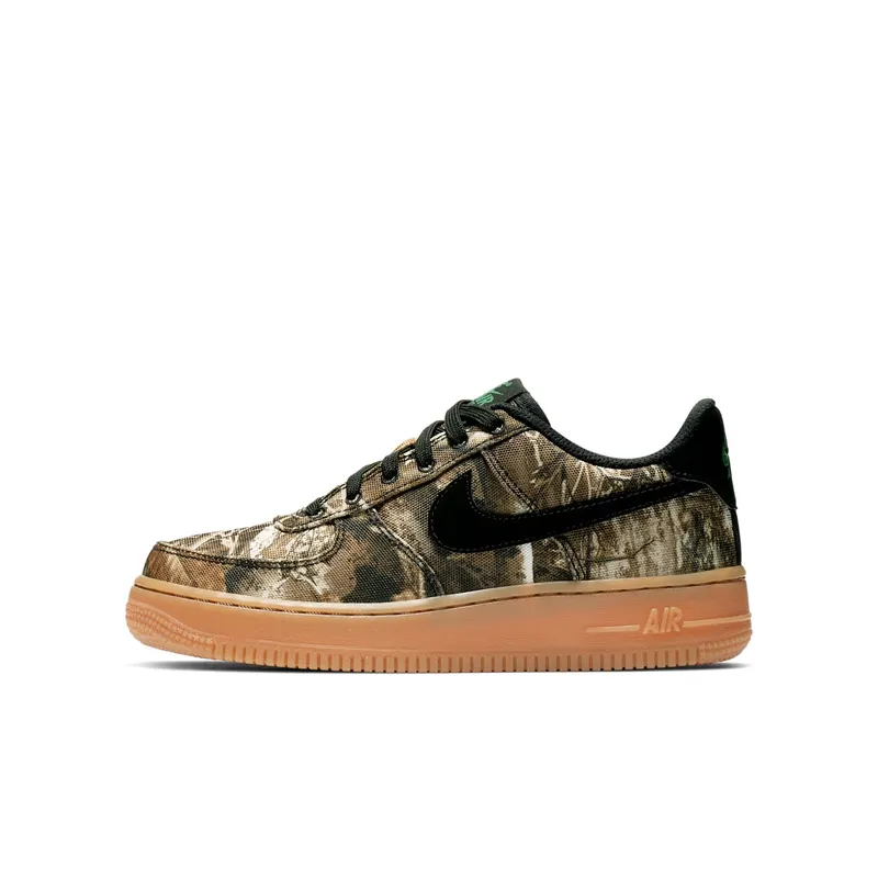 Nike Air Force 1 Low Woodland (GS) Black/Black-Aloe Green (AV0749-001)