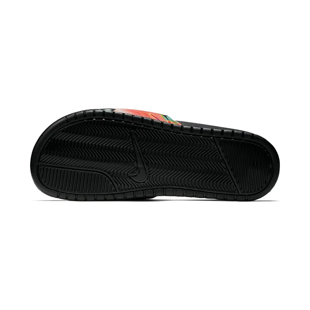 Nike Benassi JDI “Black / Green Glow / Crimson Tint” (618919-019)