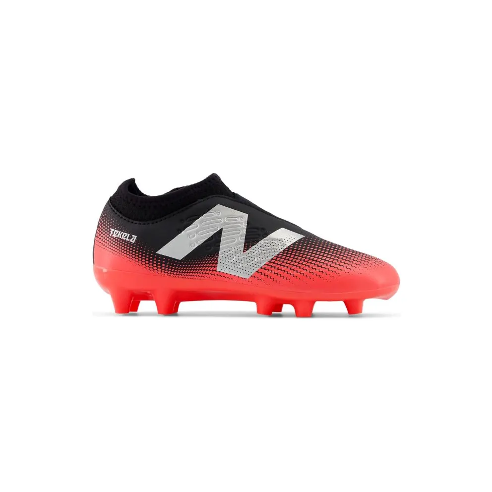 New Balance Tekela Magique V4+ Junior FG Black Energy Red Metallic Silver (GS/PS) (SJT3FR45)