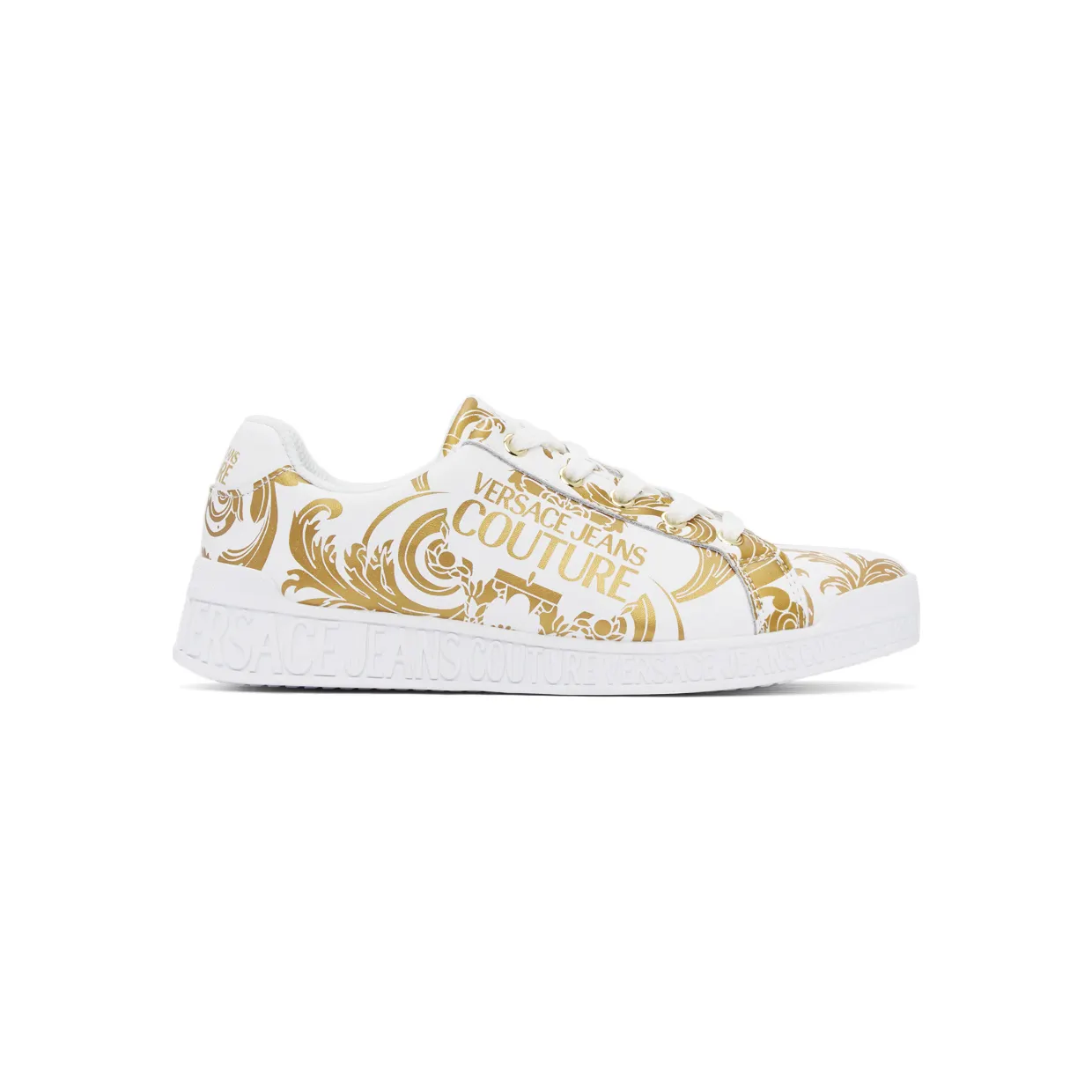 Versace Jeans Couture White Barocco Sneakers (EE0VWASP7E71973)
