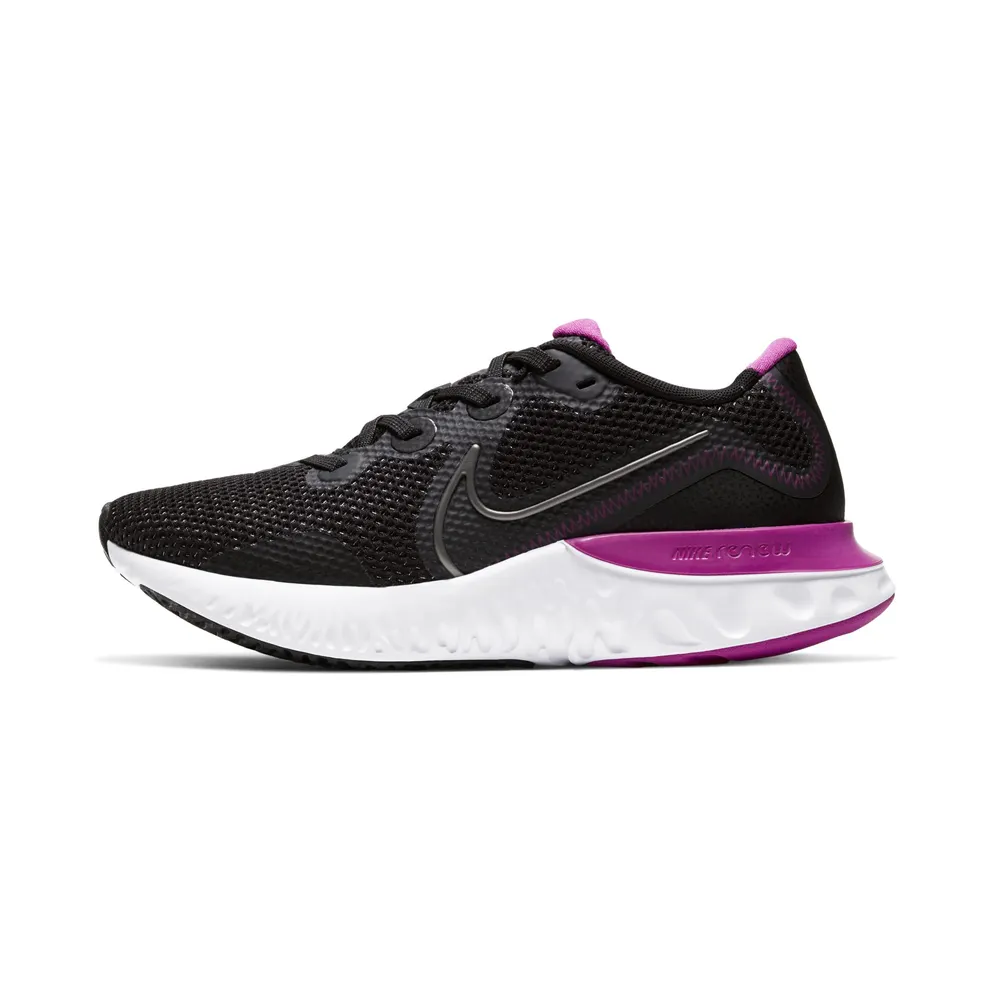 Nike Renew Run Black White (W) Black/White-Fire Pink-Metallic Dark Grey (CK6360-004)