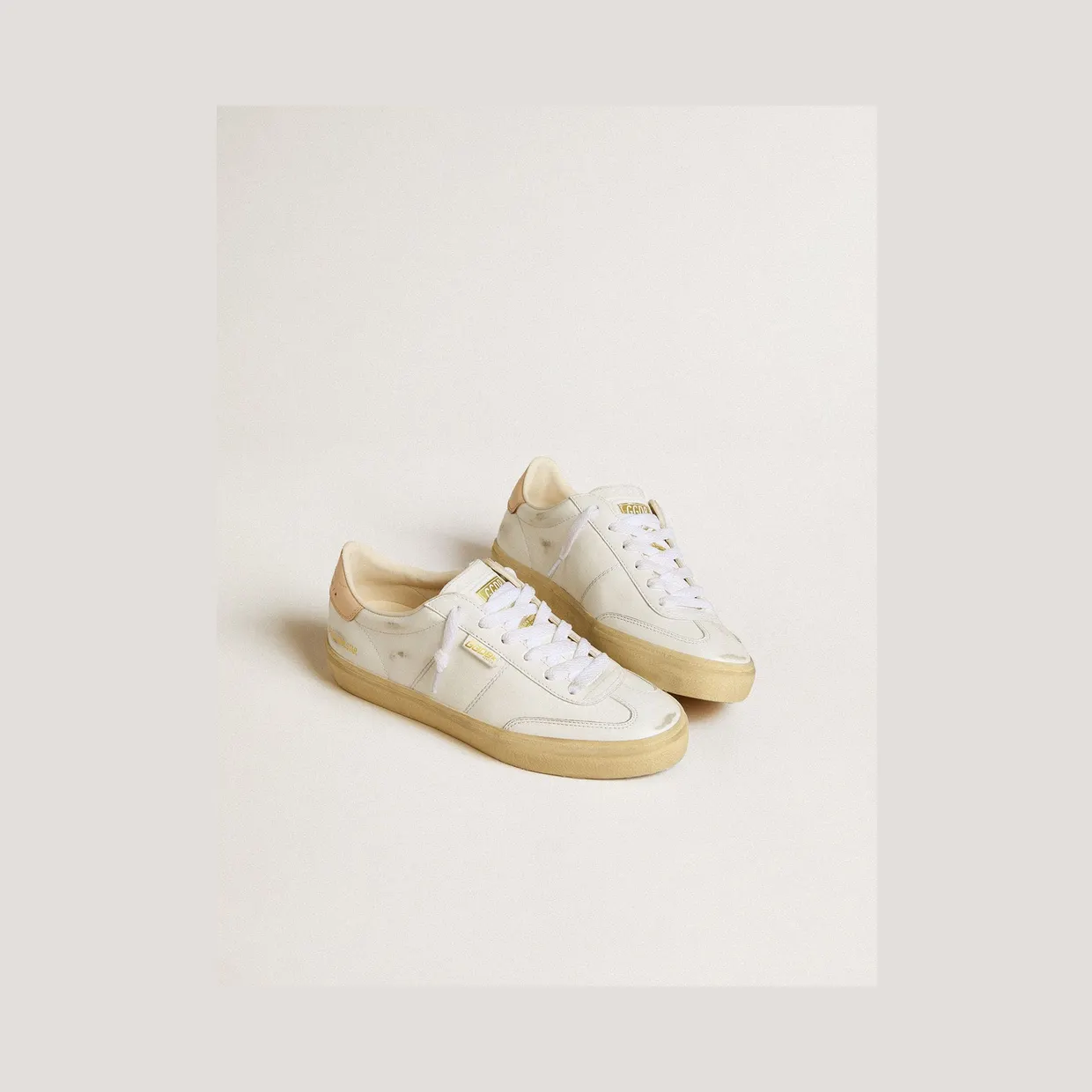 Golden Goose Soul Star In White Leather With Pink Leather Heel Tab (GWF00464.F006931.10310) (2)