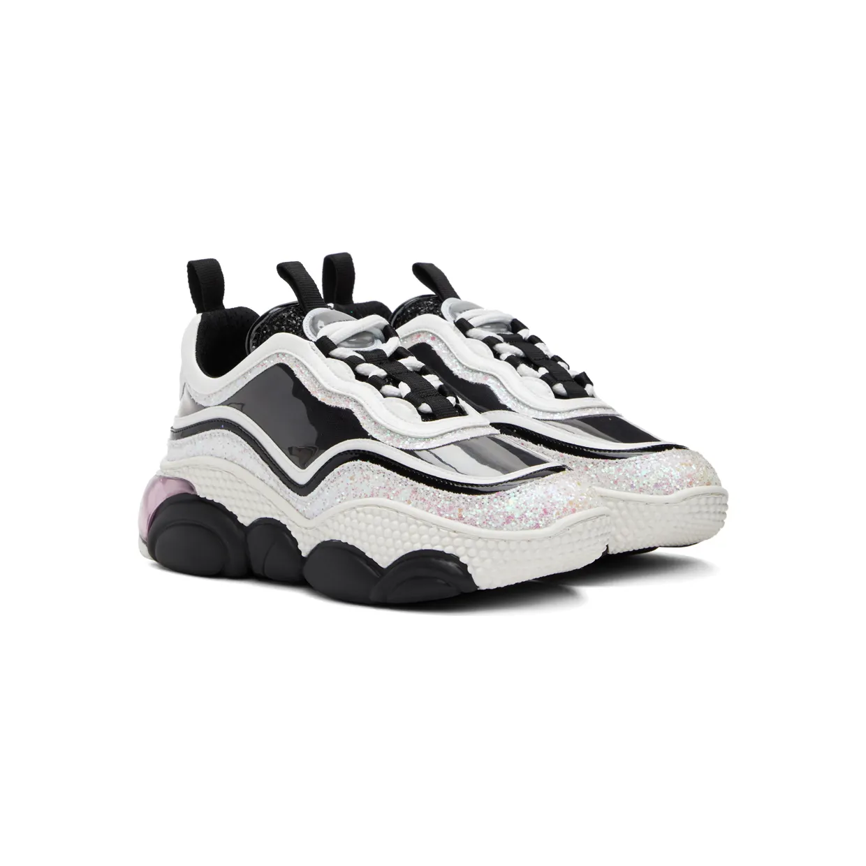 Moschino Black & White Bubble Teddy Sneakers (MA15393G0E_ MW3) (4)