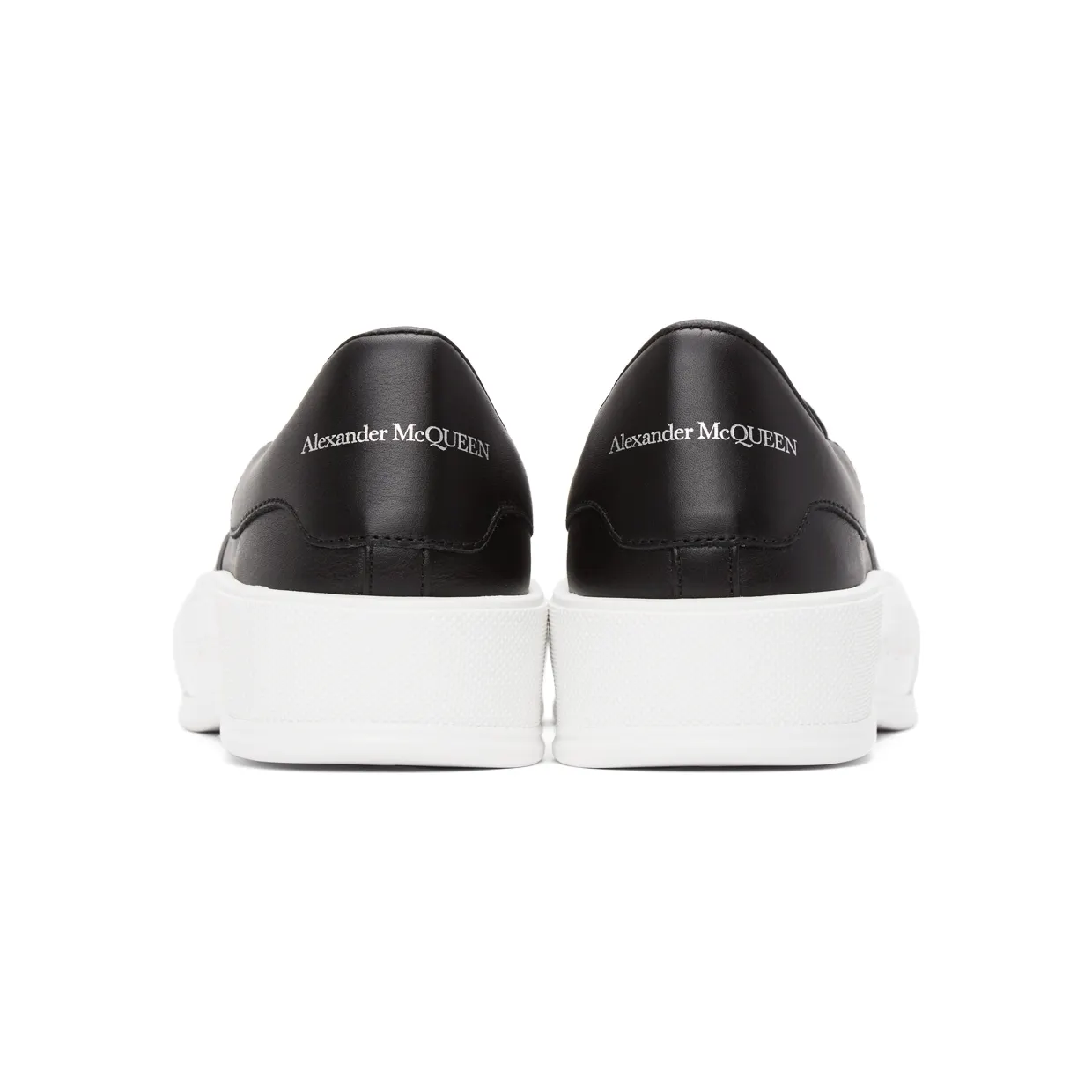 Alexander McQueen Black Deck Skate Plimsoll Sneakers (654595WHZT8) (4)