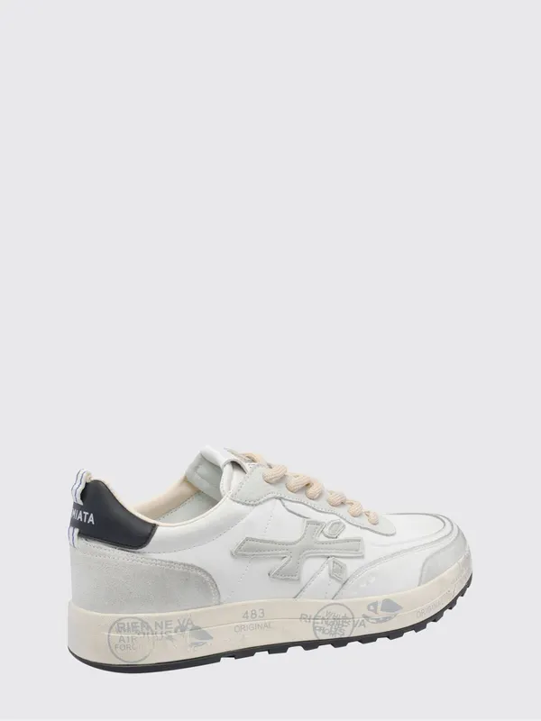 Premiata Nous Suede and Mesh Sneakers White (NOUS7233) (2)