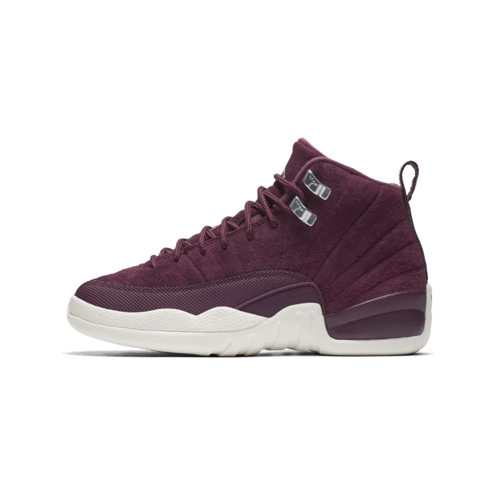 Jordan 12 Retro Bordeaux (GS) Bordeaux/Sail-Metallic Silver (153265-617)