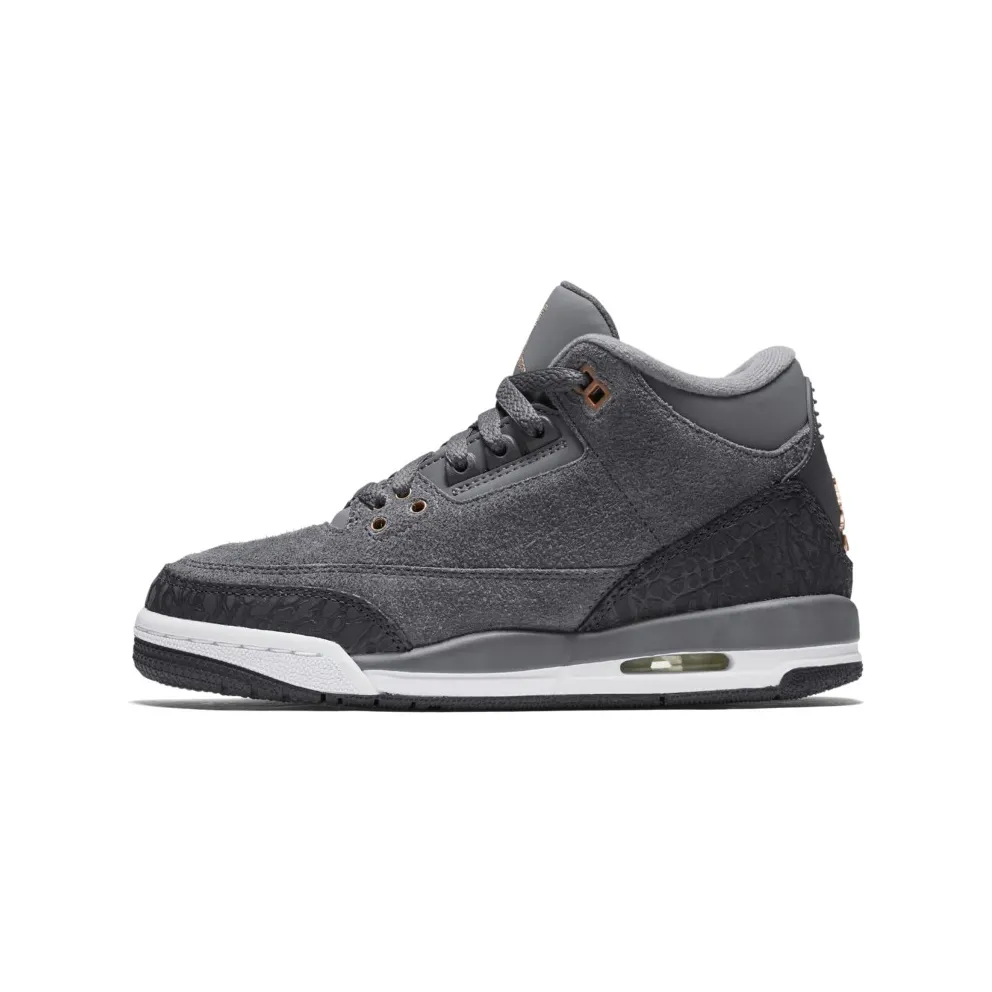 Jordan 3 Retro Anthracite (GS) Anthracite/Metallic Red Bronze-White-Dark Grey (441140-035)
