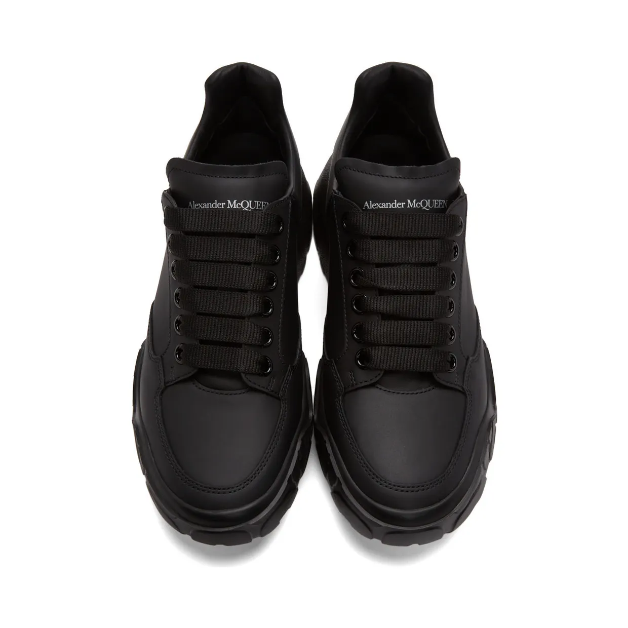 Alexander McQueen Black Court Trainer Sneakers (634619WIA98) (5)