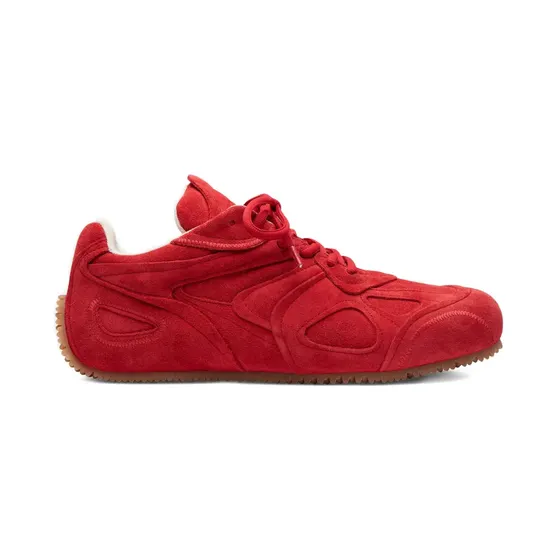 Axel Arigato Slow Runner gelaagde suède “Red” (F4159006)