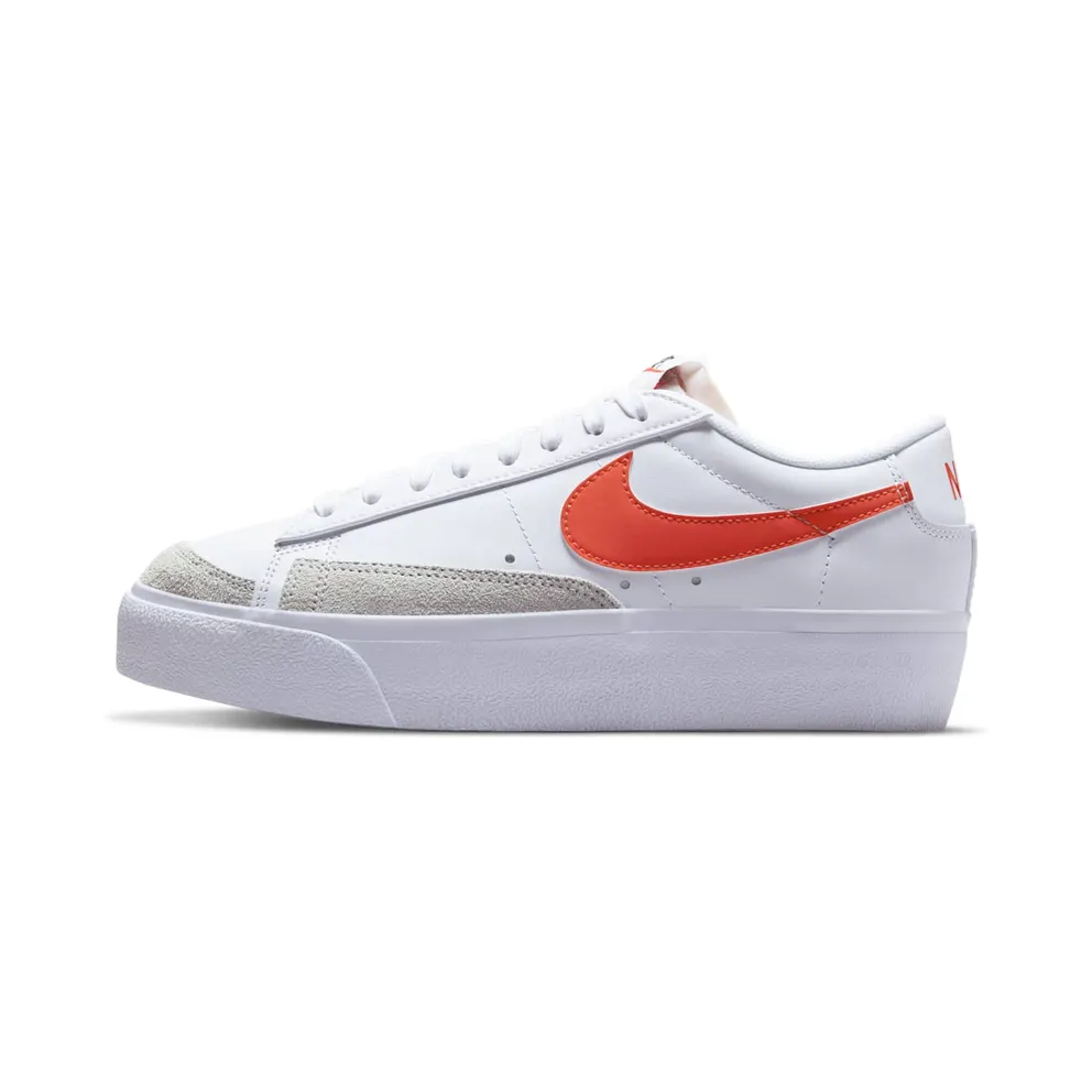 Nike Blazer Low Platform White Summit White Black Orange (DJ0292-104)