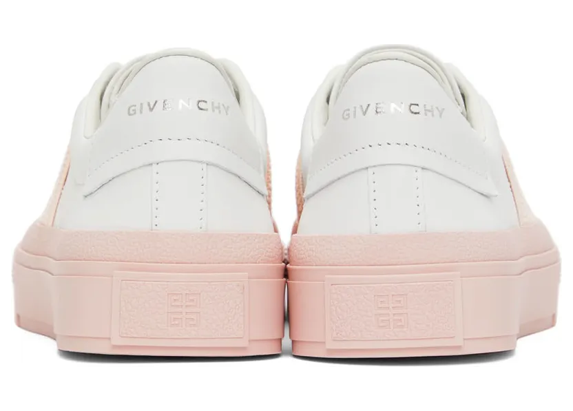 Givenchy White & Pink City Court Slip-On Sneakers (BE0029E1BE149) (4)
