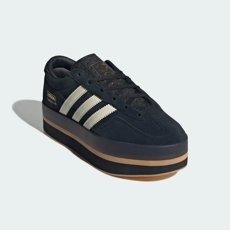Adidas Gazelle Stack Core Black / Cream White / Gum (JS0239)