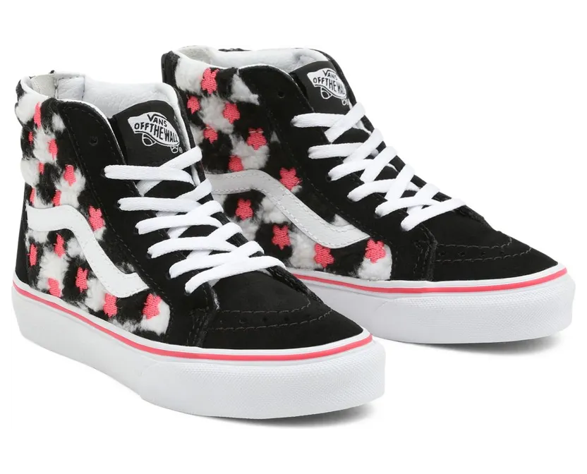 VANS Sherpa Checkerboard Sk8-hi Zip Kinderschoenen Zwart (VN000W9W8CE)