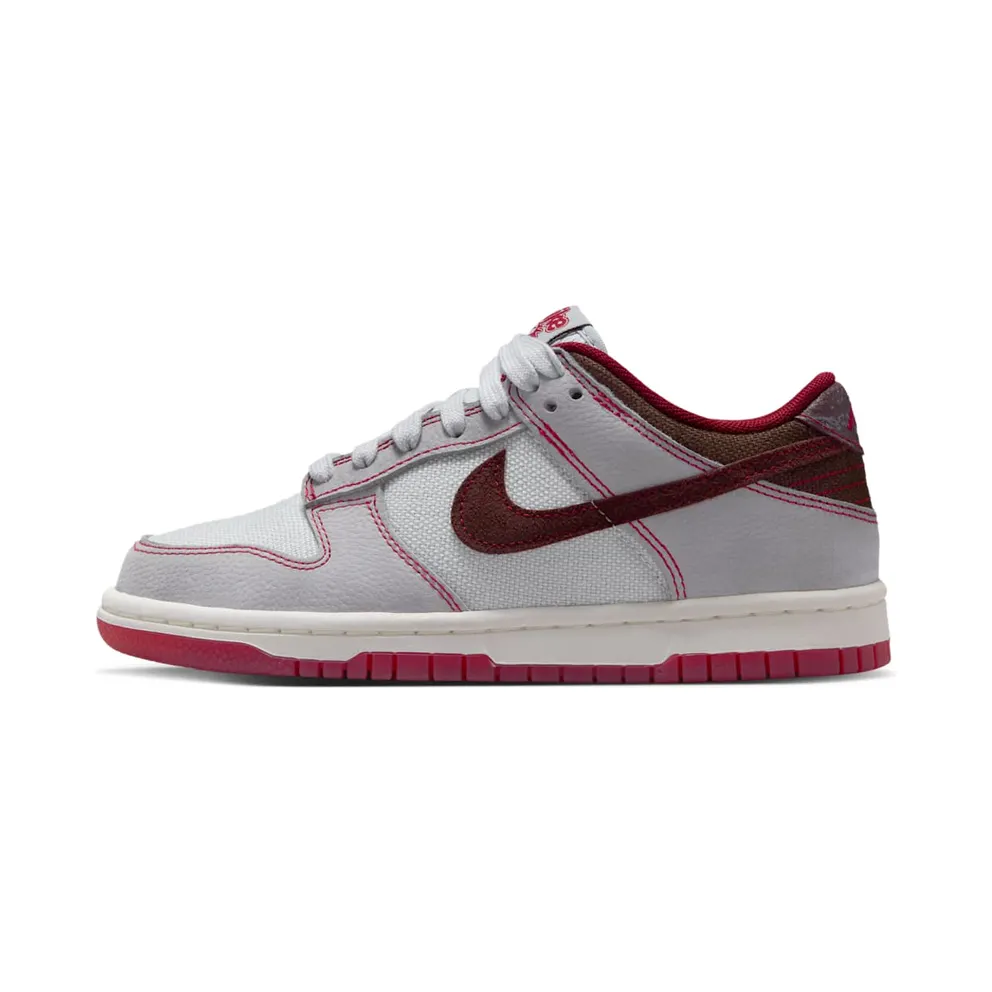 Nike Dunk Low LV8 1 Pure Platinum Team Red Burgundy (IO9743-002)
