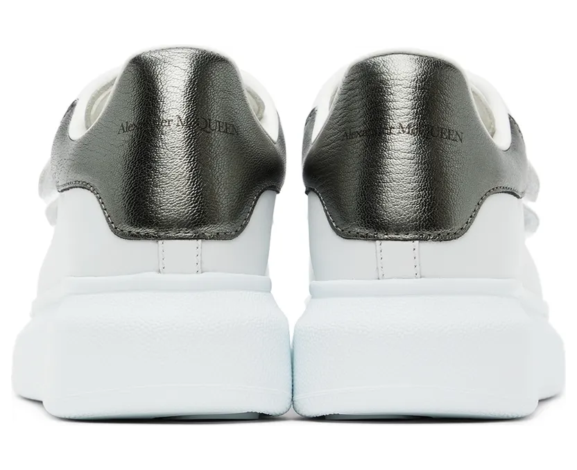 Alexander McQueen Kids White & Gold Oversized Velcro Sneakers (687070WIAHF) (2)