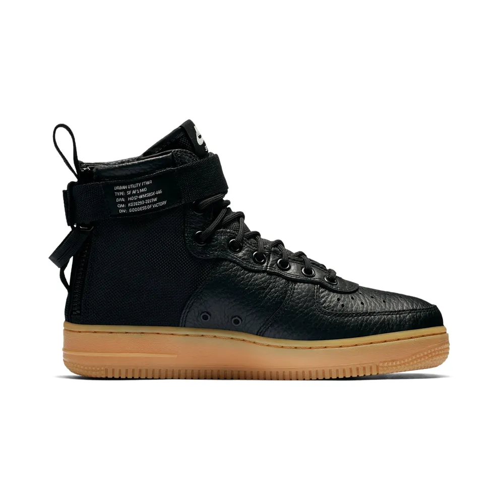 Nike SF Air Force 1 Mid Black Gum (W) Black/Black-Gum Light Brown (AA3966-002)