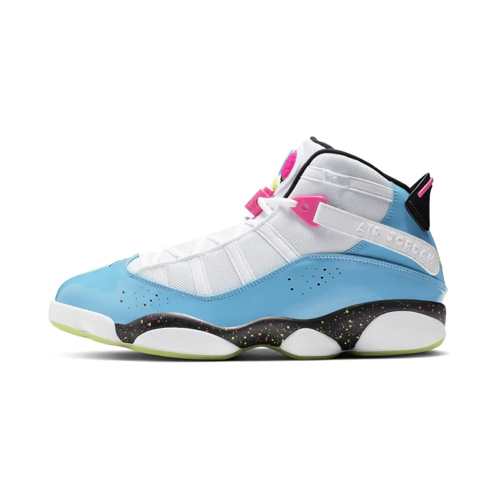 Jordan 6 Rings White Light Blue Fury Cyber White/Light Blue Fury-Cyber-Hyper Pink (CK0018-100)