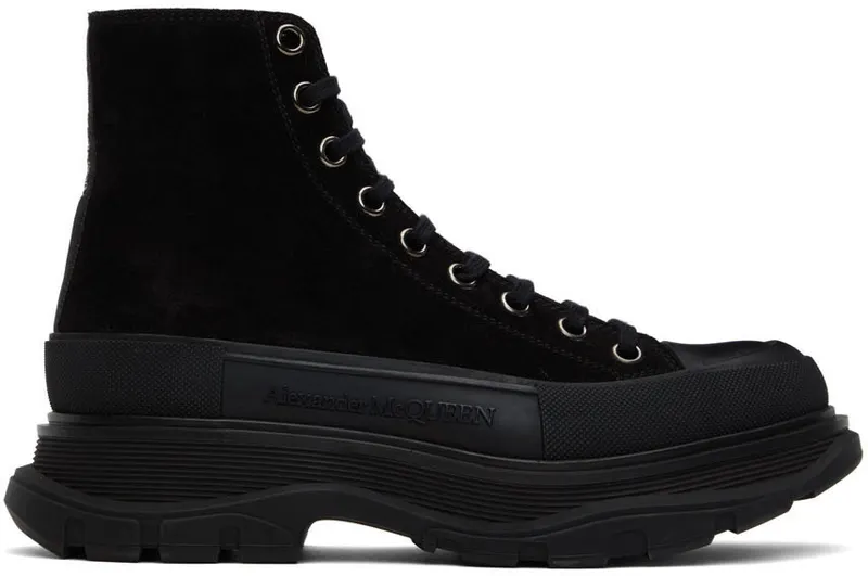 Alexander McQueen Black High Tread Slick (627206WHBGU)
