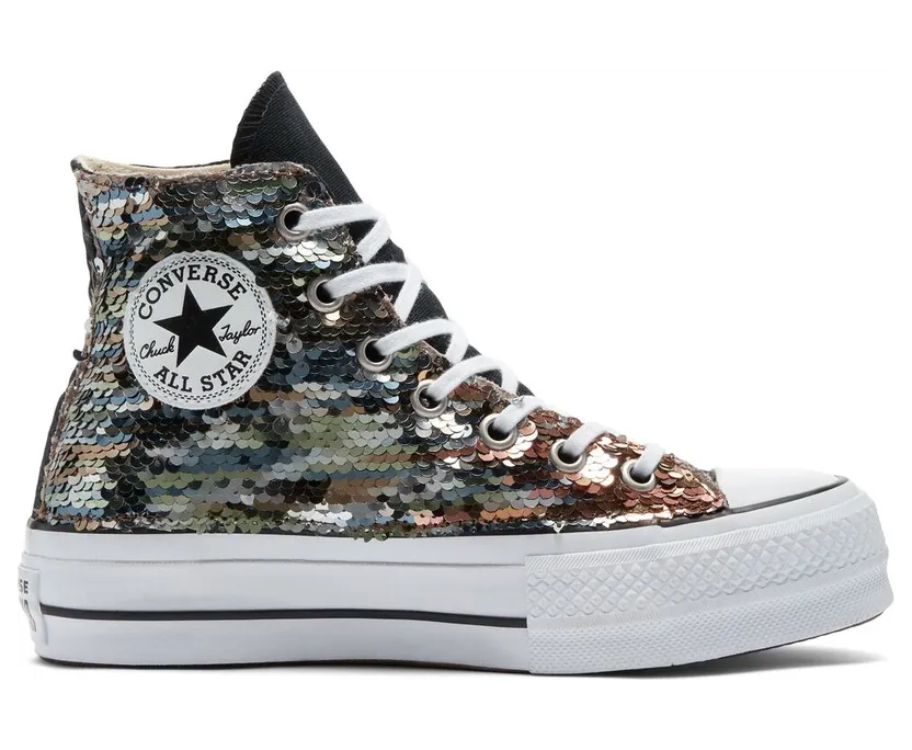 Converse Chuck Taylor All Star Lift Sequins High Top Sequins Reversible (570595C)