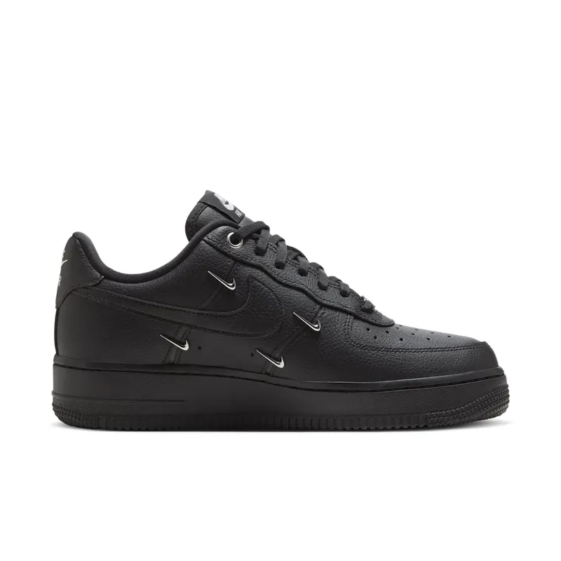 Nike Air Force 1 Low ’07 LX Black Silver Mini Swoosh (HQ1180-001)