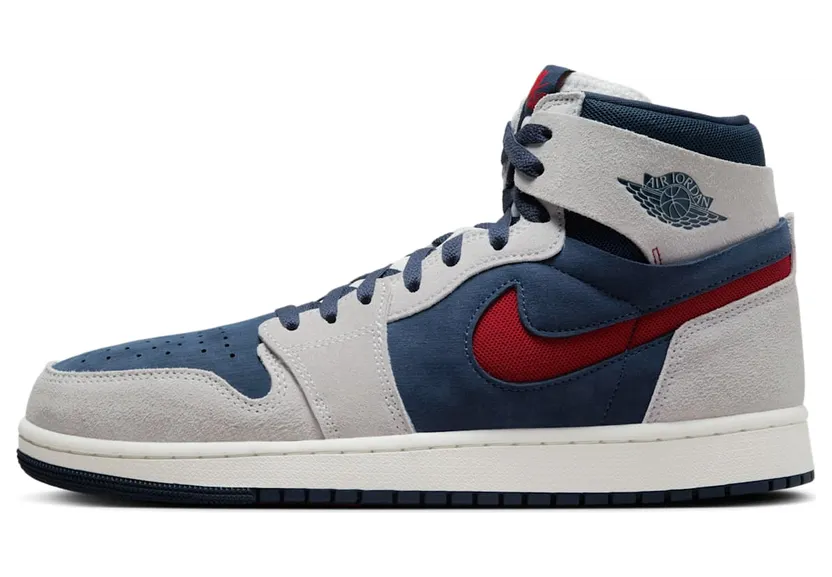 Jordan 1 High Zoom Air CMFT 2 Olympic “Midnight Navy / Neutral Grey / Summit White / Varsity Red” (DV1307-406)