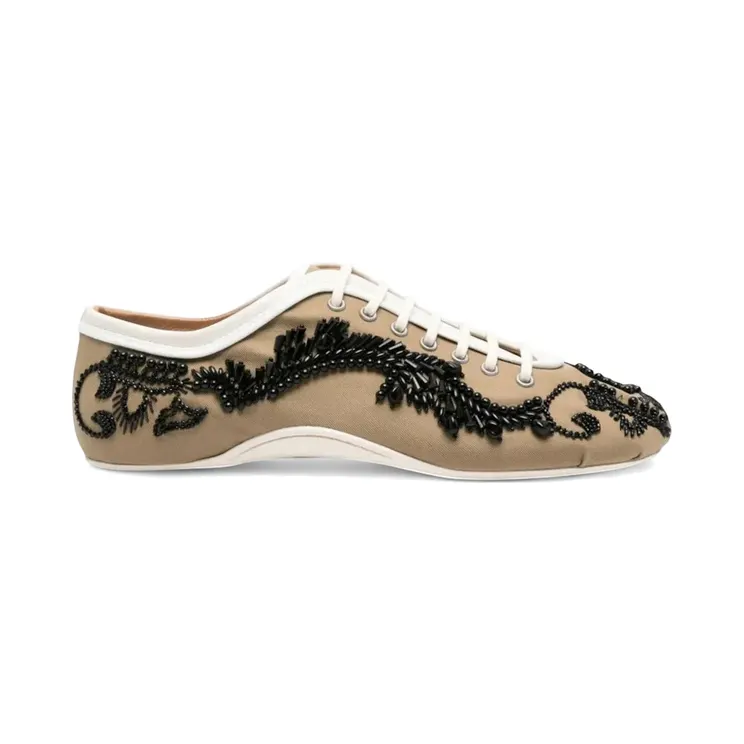 Dries Van Noten Twill Microsand Cotton Shoe Camel (261-011809-3103-102)