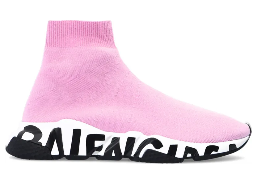 Balenciaga Speed Graffiti Pink Black (W) (605942 W2DB7 5691)