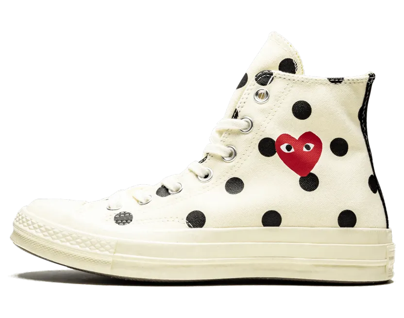 Converse Comme des Garcons x Chuck Taylor All Star 70 Hi White Polka Dot White (157251C)