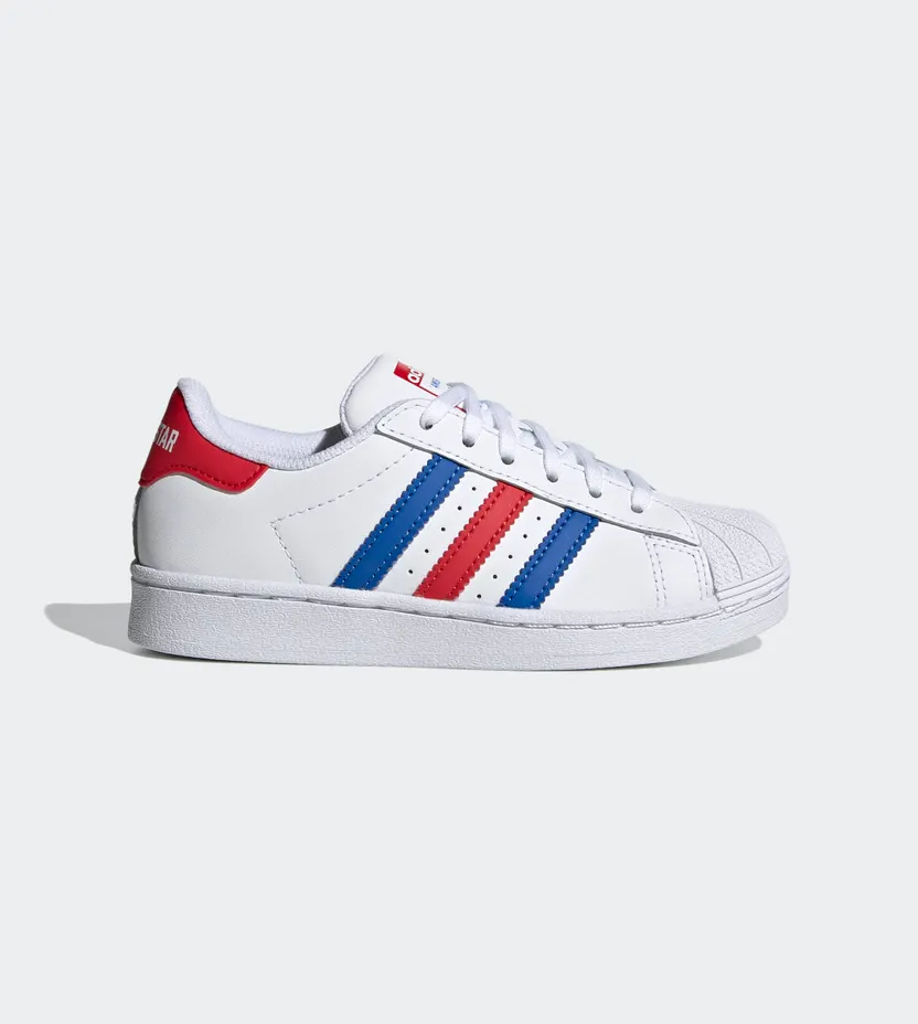 adidas Superstar Cloud White / Blue / Team Collegiate Red (FV3689)