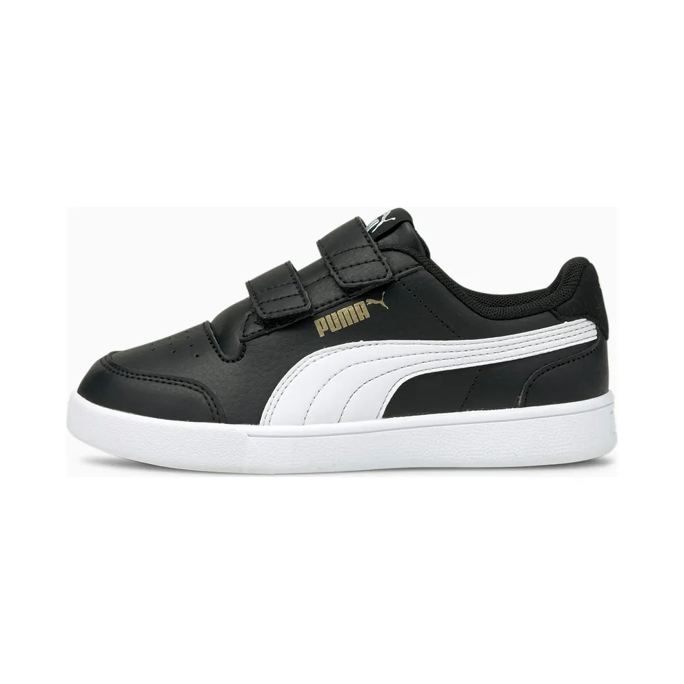 PUMA Shuffle Kids’ Black/White/Gold (375689-03)
