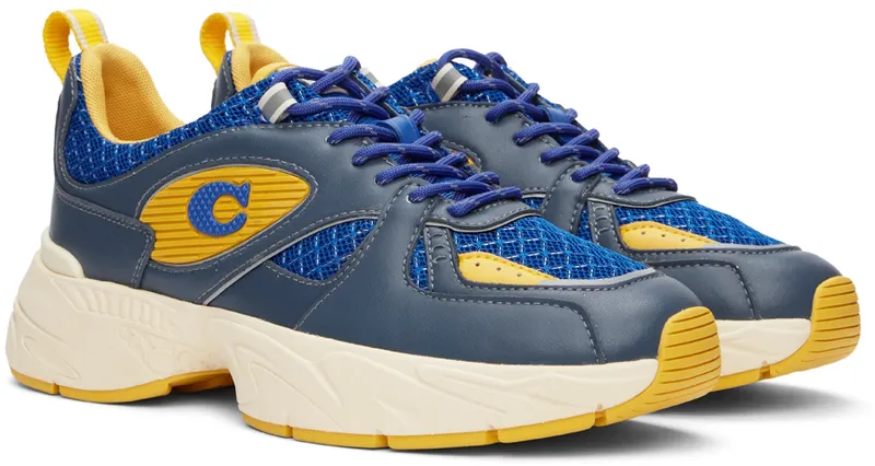 Coach 1941 Blue Leather Tech Runner (C9028)