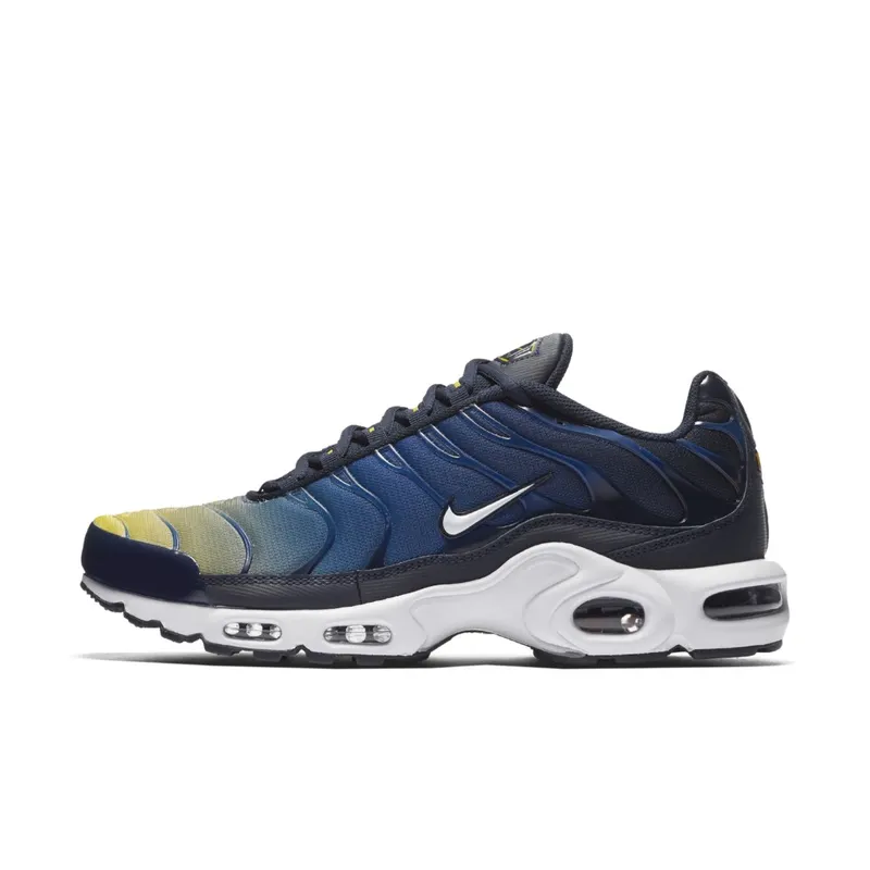 Nike Air Max Plus Gradient Pack (Obsidian) Obsidian/Gym Blue-Lemon Wash-White (852630-407)