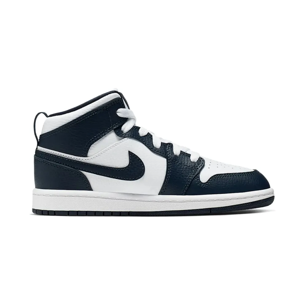 Jordan 1 Mid White Metallic Gold Obsidian (PS) White/Metallic Gold-Obsidian (640734-174)