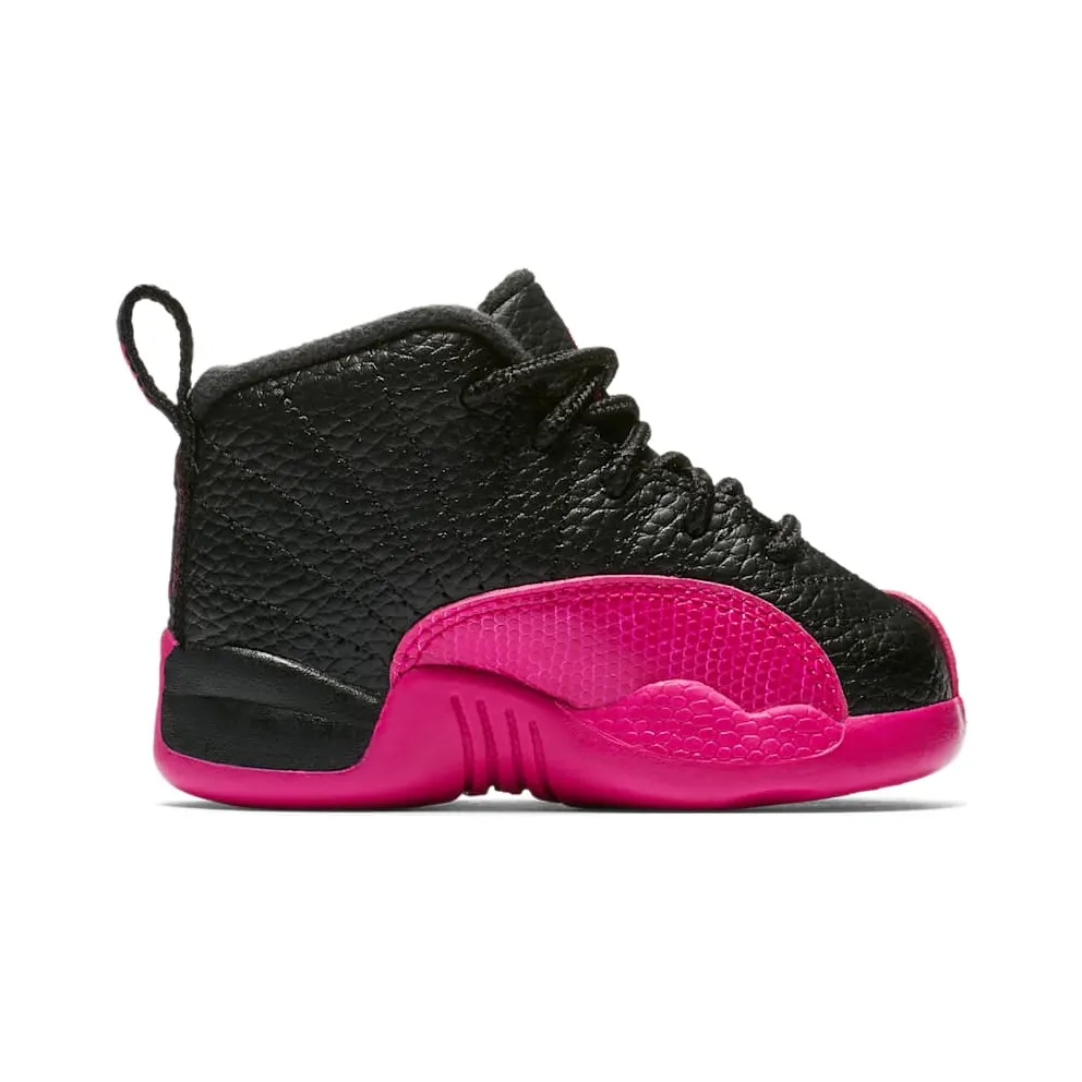Jordan 12 Retro Black Deadly Pink (TD) Black/Deadly Pink-Metallic Silver (819666-026)