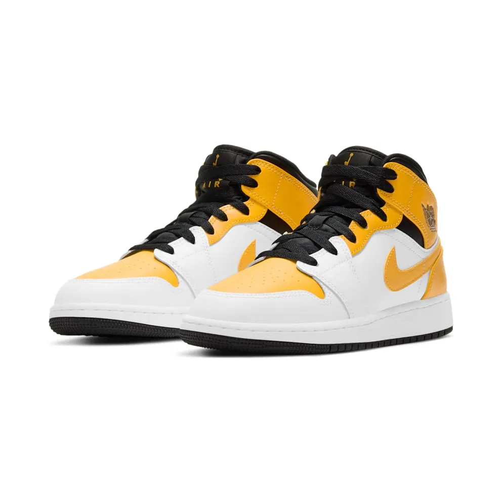 Air Jordan 1 Mid University Gold (GS) (2021) – “White / University Gold Black” (554725-170)