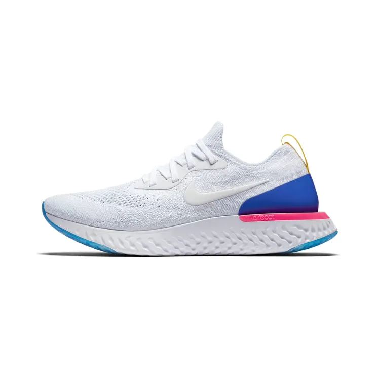 Nike Epic React Flyknit “White / Racer Blue / Pink Blast” (AQ0067-101)