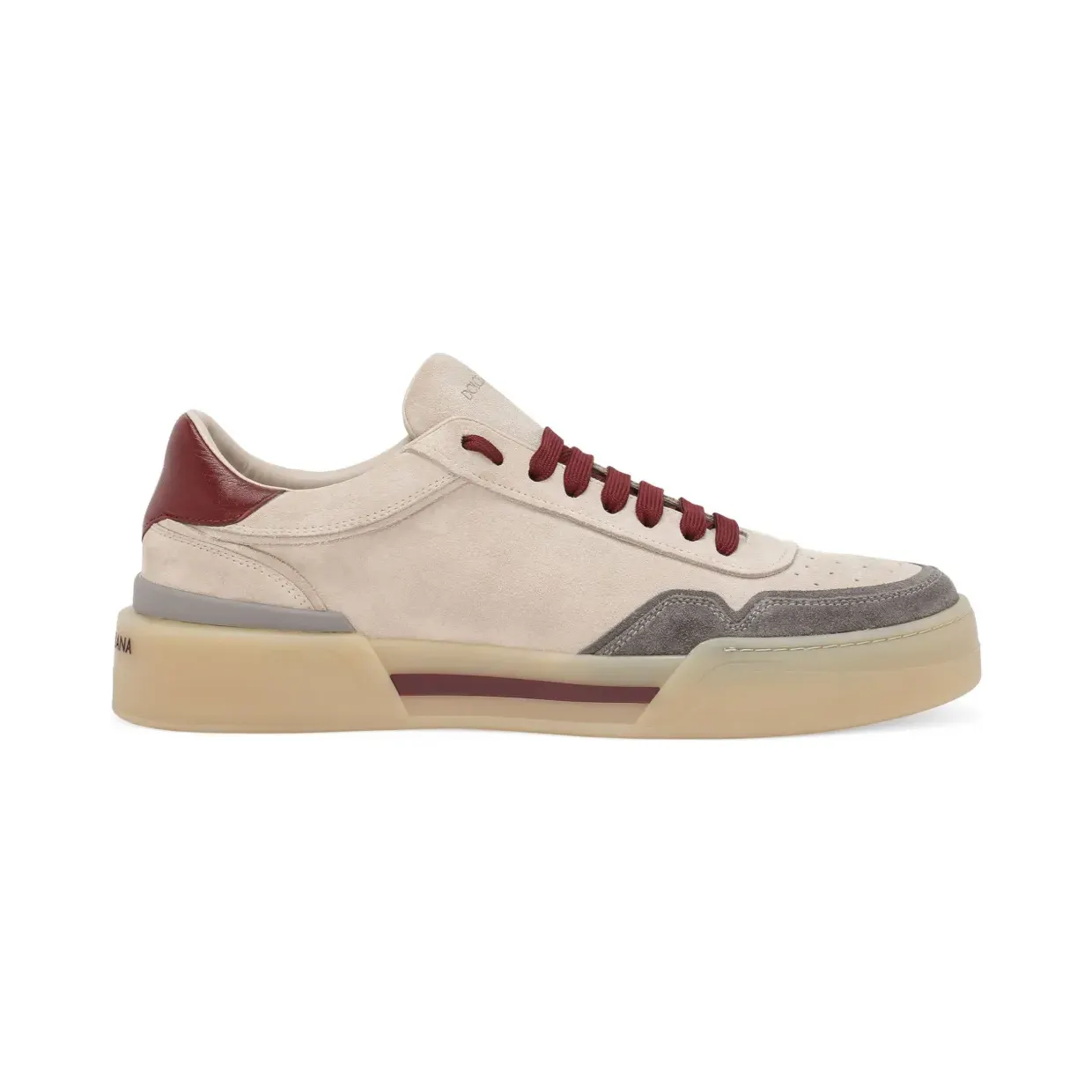 Dolce & Gabbana New Roma suède sneakers met vlakken – Beige (CS2275AW317)