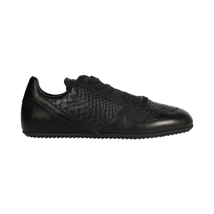 Rick Owens Minimal Sneaks Black Python Leather (RR01F2889-LBHPYX-999)
