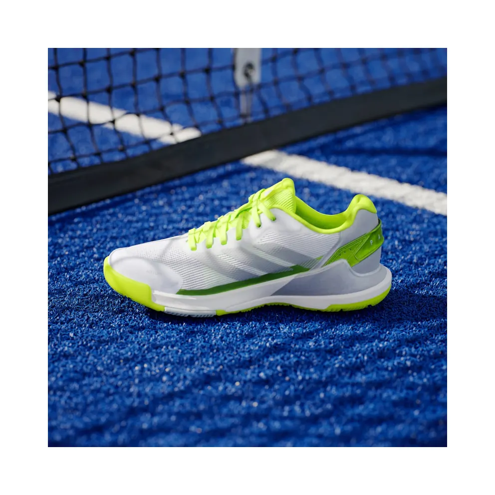 Adidas Crazyquick Lightstrike Padel Shoes Lucid Lemon / Silver Metallic / Wonder Silver (JR9325)