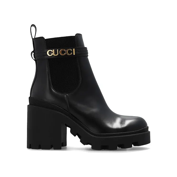 Gucci Trip Heeled Boots Black (730064 AABK6 1000)