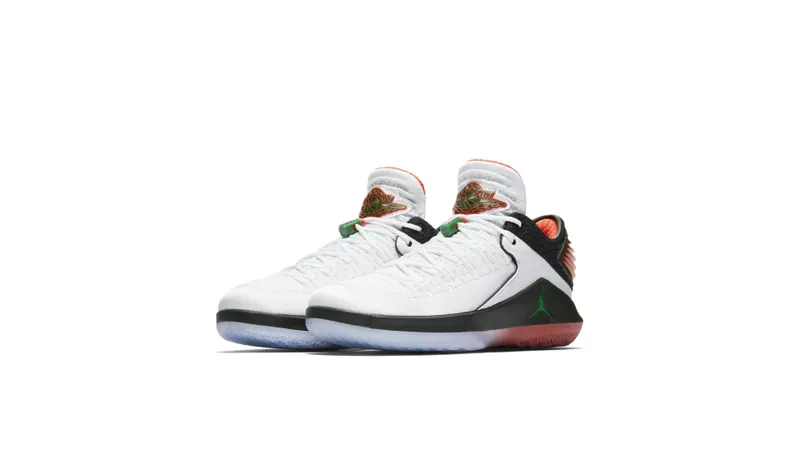 Jordan XXXII Low Like Mike Gatorade White/Pine Green-Black-Rush Orange (AA1256-100)
