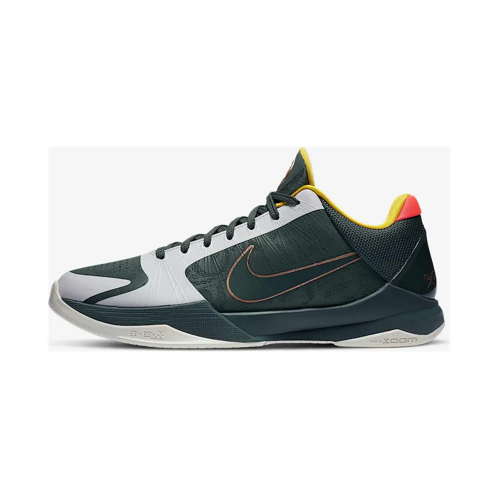 Nike Kobe 5 Protro EYBL Girls (2020) Forest Green/Metallic Red Bronze-Speed Yellow-Forest Green (CD4991-300)