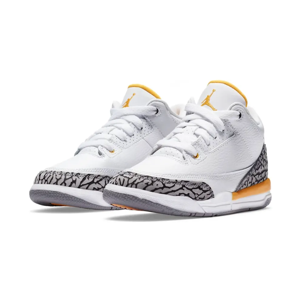 Jordan 3 Retro Laser Orange (PS) White/Black-Laser Orange-Cement Grey (441141-108)