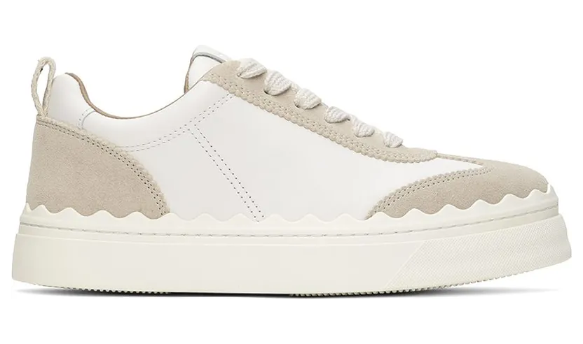 Chloé White & Taupe Lauren 90Z White – Beige 1 (CHC22W700AR)