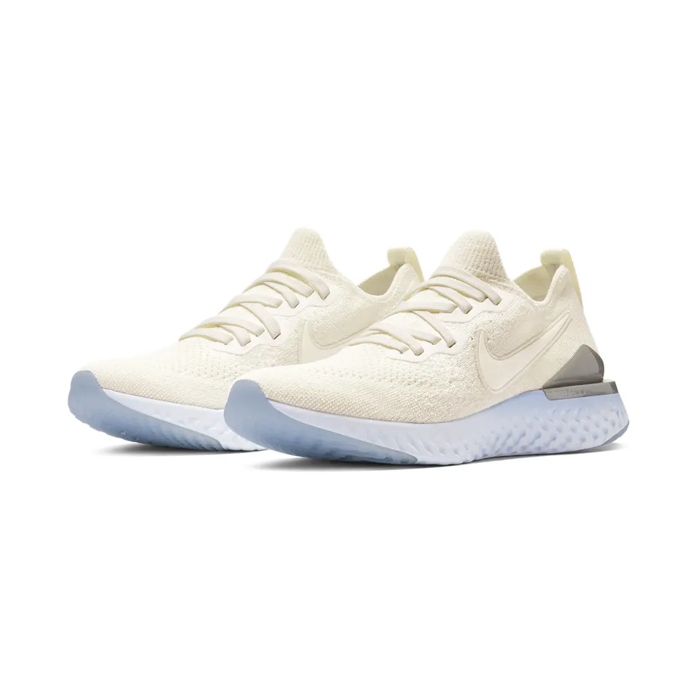 Nike Epic React Flyknit 2 Sail Aluminum (W) Sail/Aluminium-Metallic Silver-Sail (BQ8927-100)