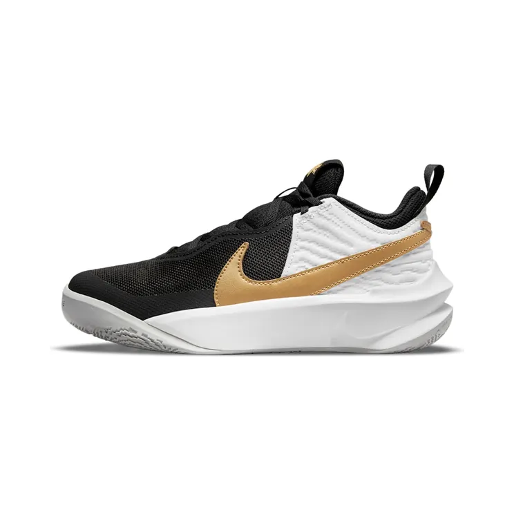 Nike Team Hustle D 10 “Black / White / Photon Dust / Metallic Gold” (CW6735-002)